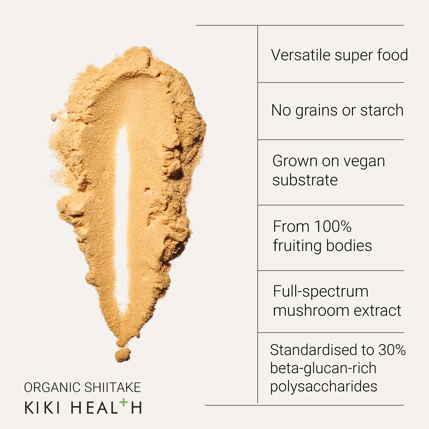 KIKI Health Organic Mushroom Shiitake Powder 50g