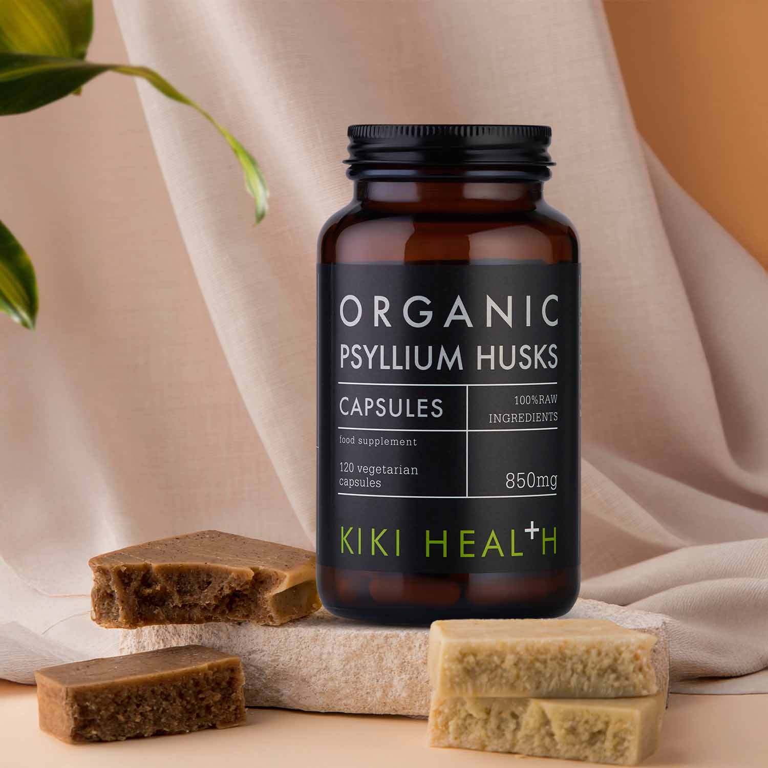 KIKI Health Organic Psyllium Husks Vegetarian Capsules 120's