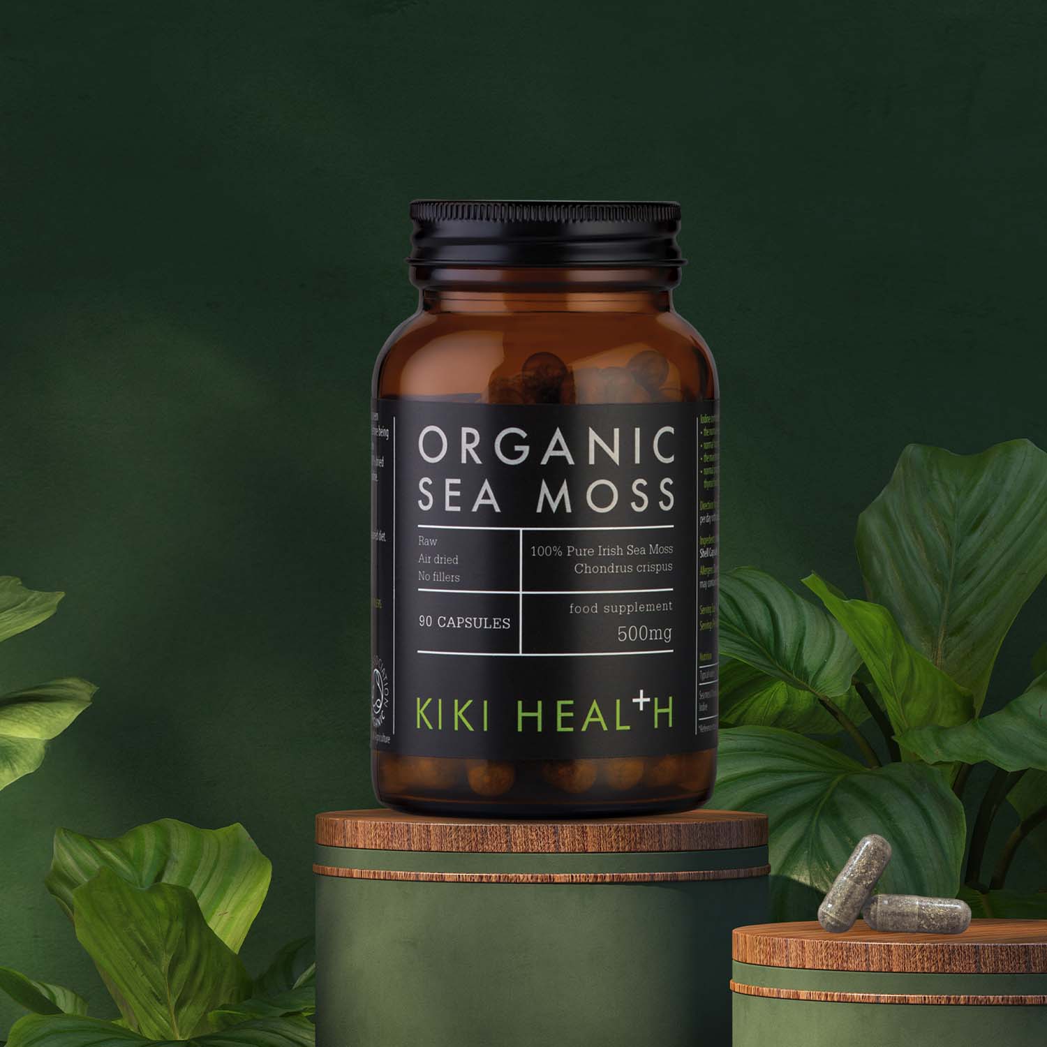 KIKI Health Organic Sea Moss 500mg 90 Capsules