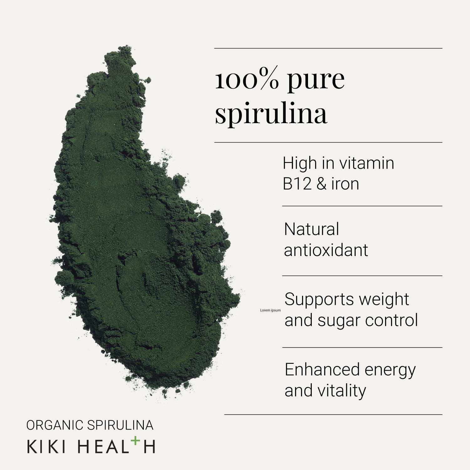 KIKI Health Organic Spirulina Powder 200g