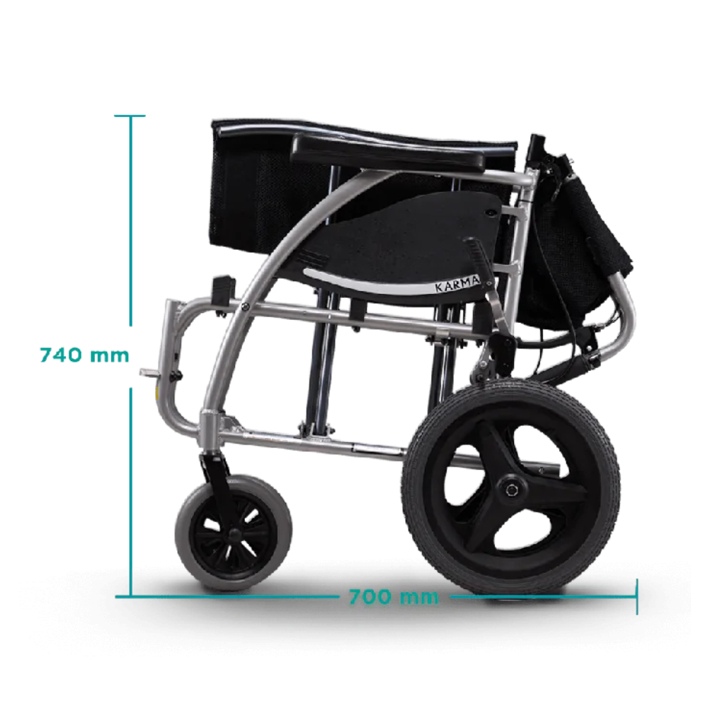 Karma Ergo 115WB-F24 Manual Wheelchair Silver/Gray 20 KM-15
