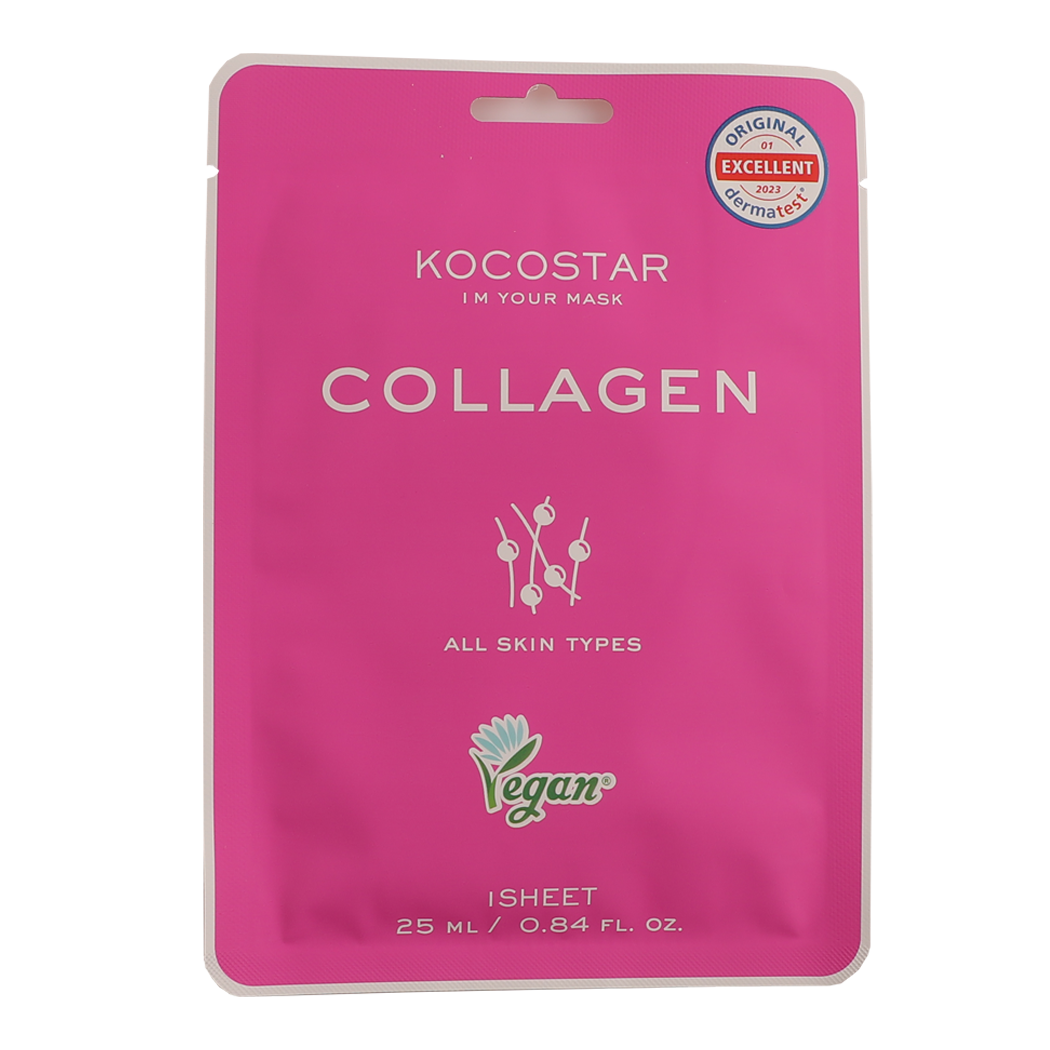 Kocostar Vegan Facial Mask Sheet Collagen 25ml 1s