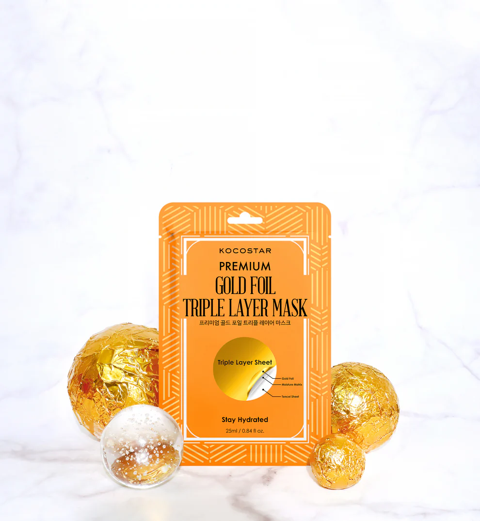Kocostar Vegan Facial Mask Sheet Gold Foil 25ml 1s