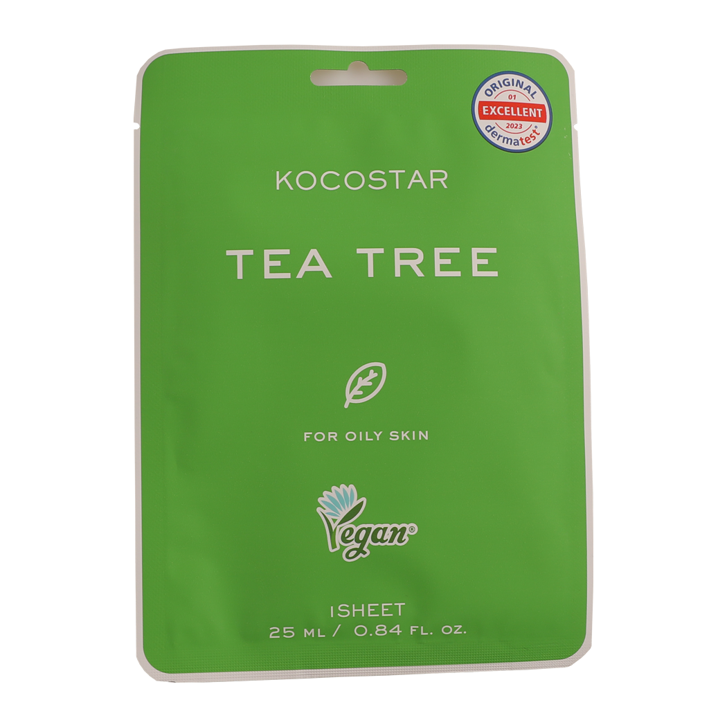 Kocostar Vegan Facial Mask Sheet Tea Tree 25ml 1s