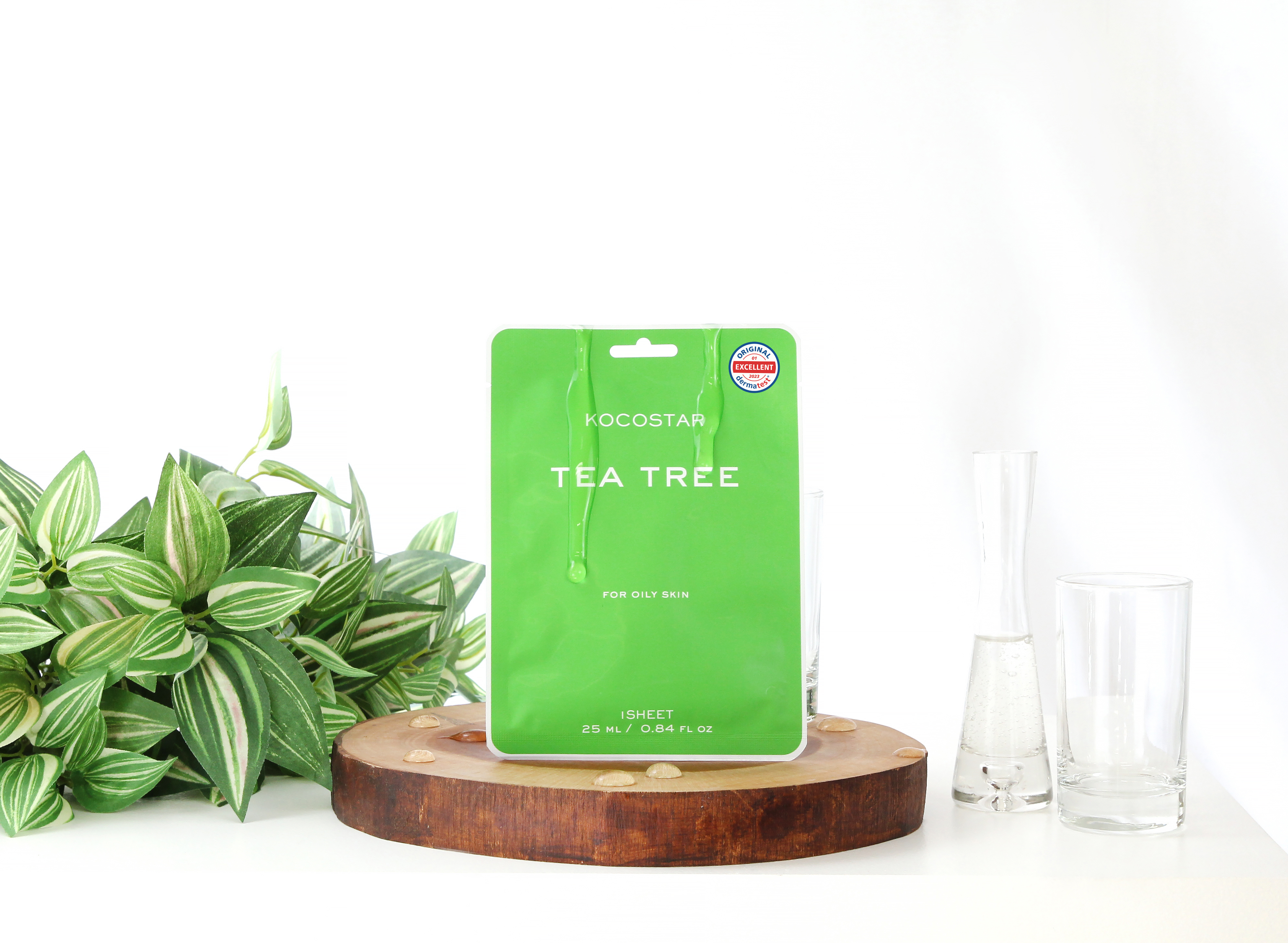 Kocostar Vegan Facial Mask Sheet Tea Tree 25ml 1s