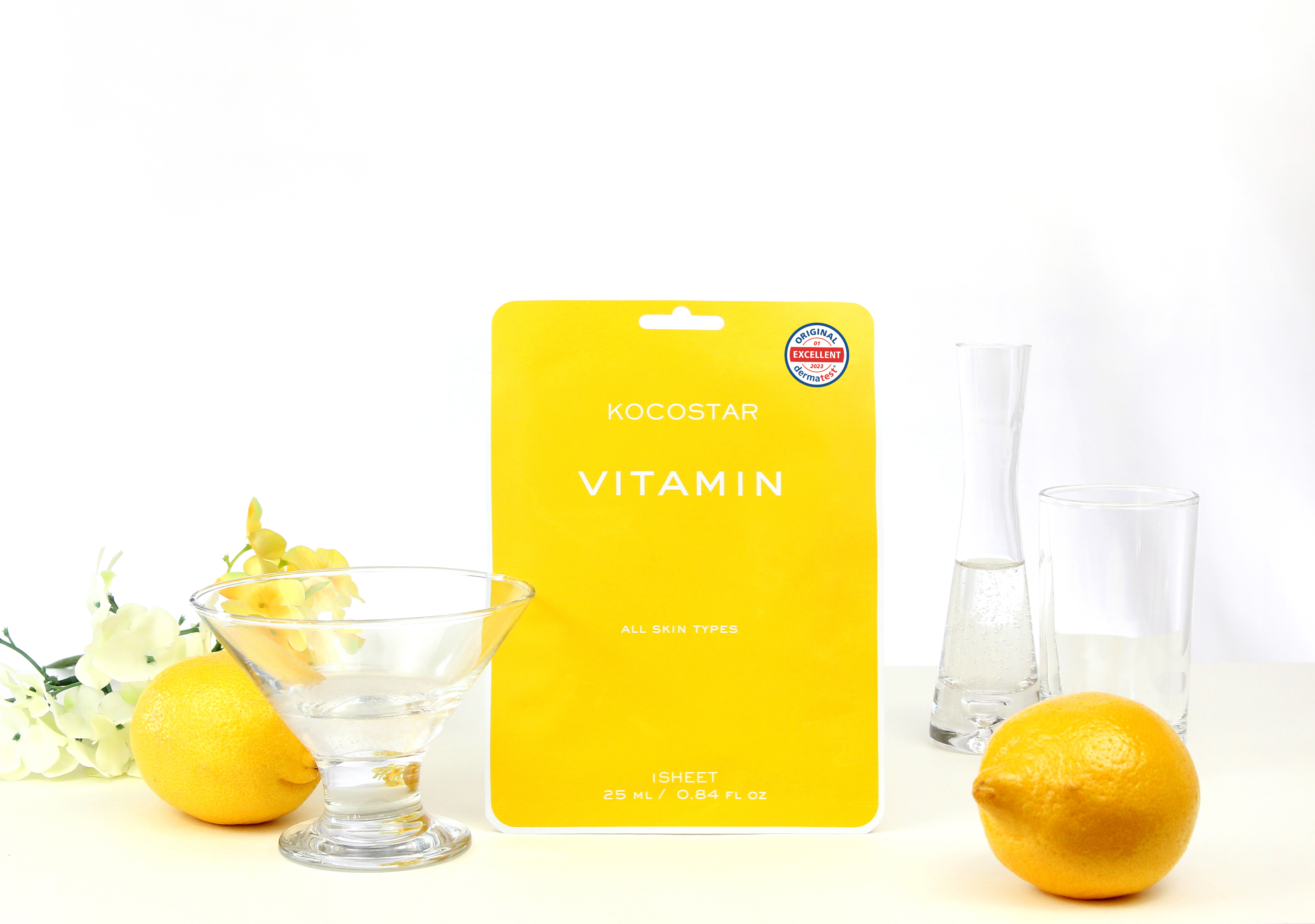 Kocostar Vegan Facial Mask Sheet Vitamin 25ml 1s