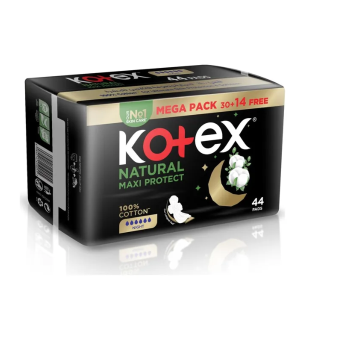 Kotex Maxi Thick Pads Mega Pack Natural 44s Promo