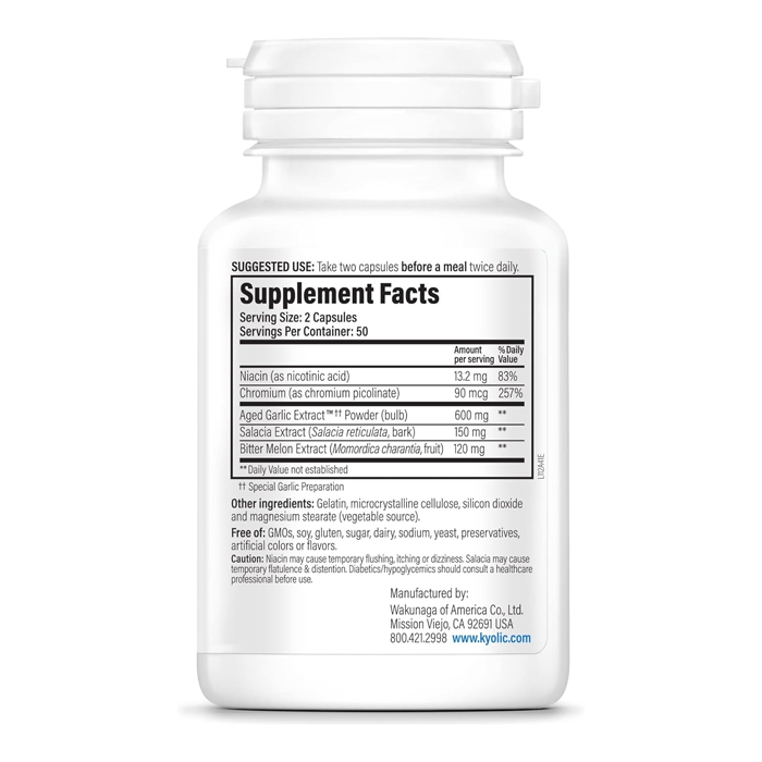 Kyolic Blood Sugar Balance 100 Capsules