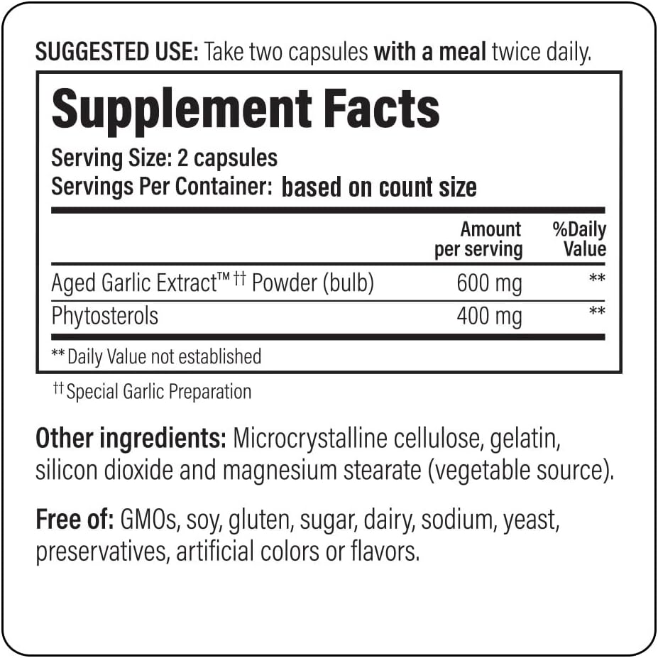 Kyolic Formula 107 Phytosterol 80 Capsules