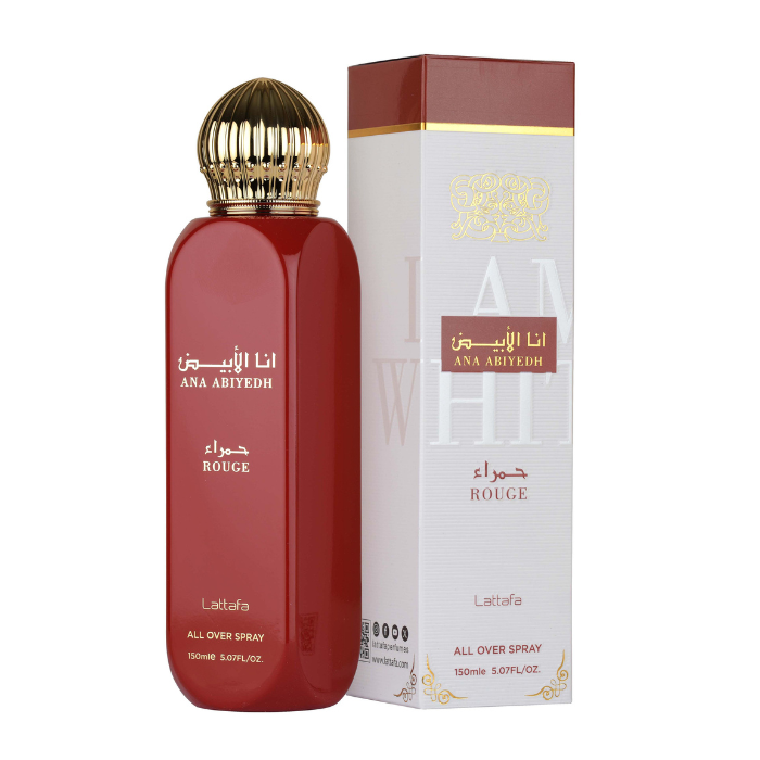 Lattafa Ana Abiyedh Rouge Women All Over Spray 150ML
