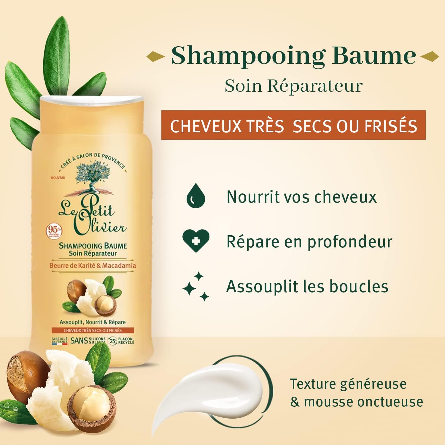 Le Petit Olivier Balm Shampoo Repair Shea & Macadam 250ml