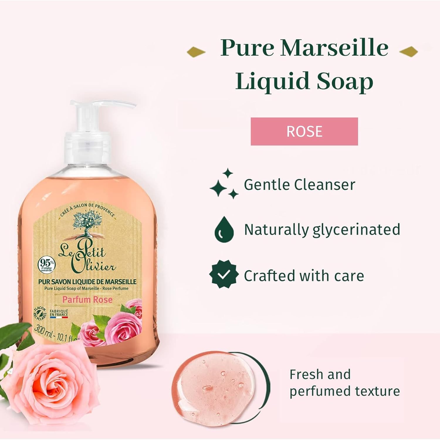 Le Petit Olivier Liquid Soap Rose Perfume 300ml
