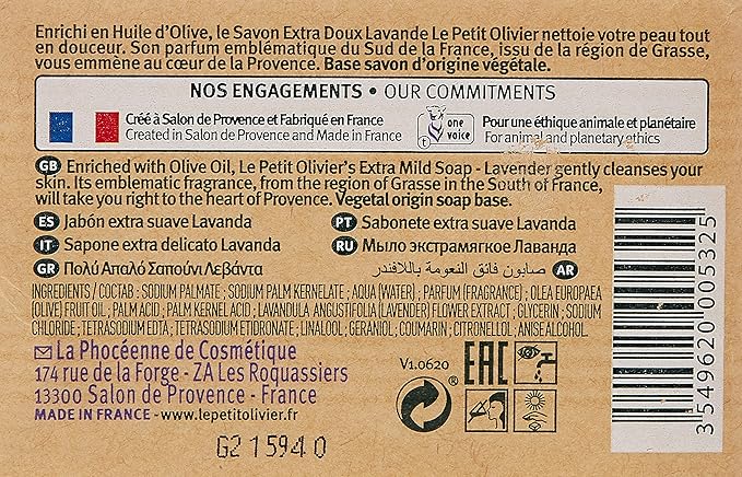 Le Petit Olivier Mild Soap-Verbena Lemon 100g