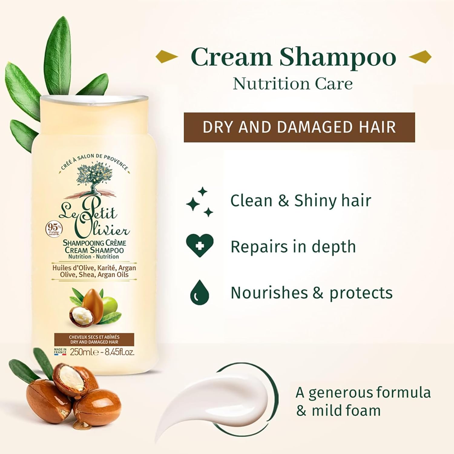 Le Petit Olivier Nutrition Cream Shampoo 250ml