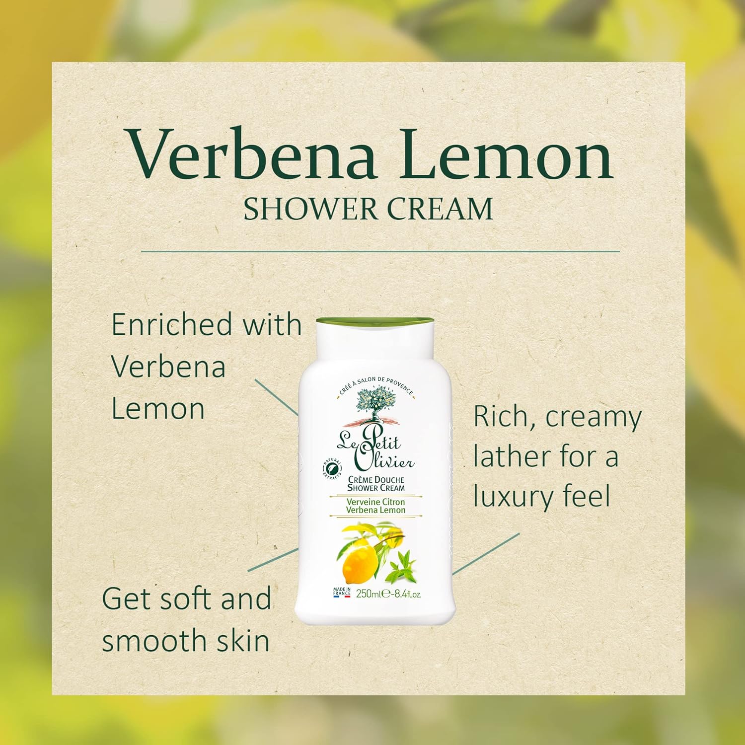 Le Petit Olivier Shower Cream Verbena Lemon 250ml