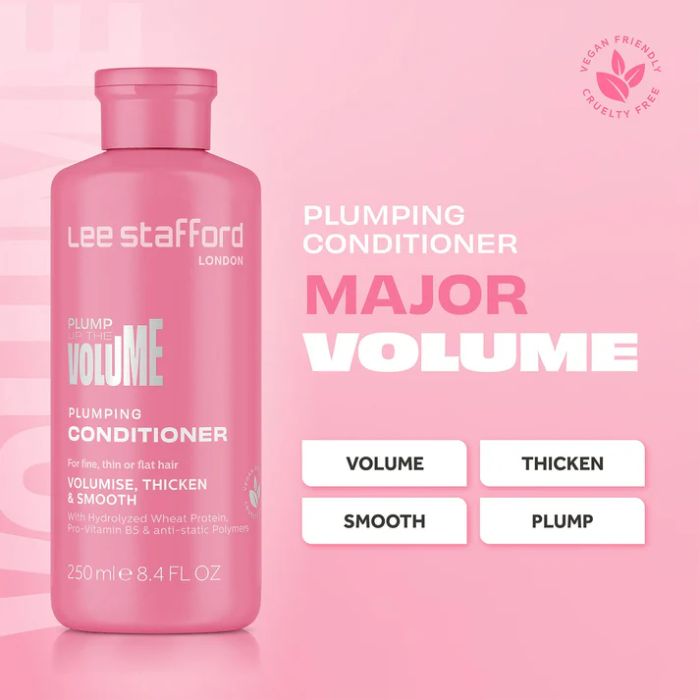 Lee Stafford Plump Up The Volume Conditioner, Thickening and Lightweight Hair Booster, 250ml