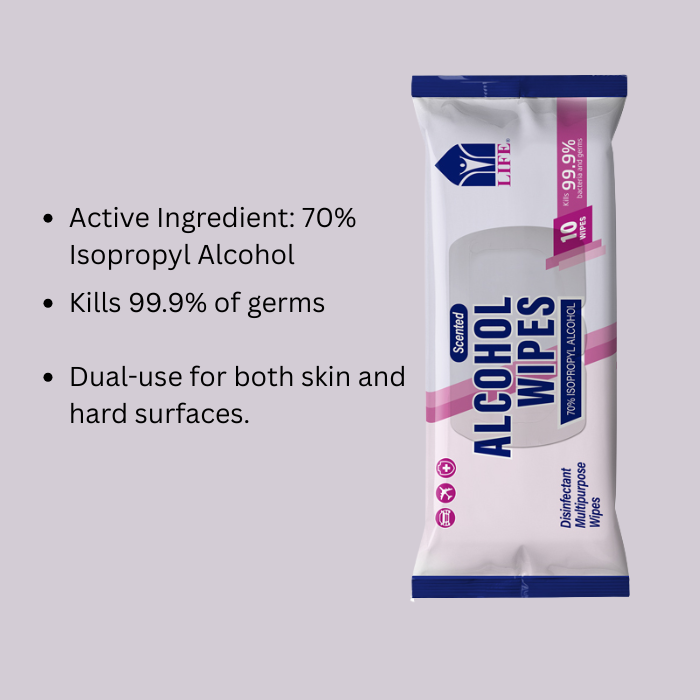 Life 70%  Alcohol Wipes Scented 10's Pack