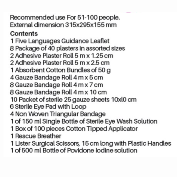 Life First Aid Kit For 51-100 Employees