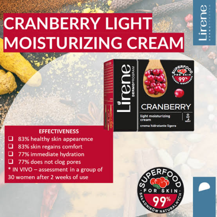Lirene Cranberry Light Moisturizing Cream 50ml