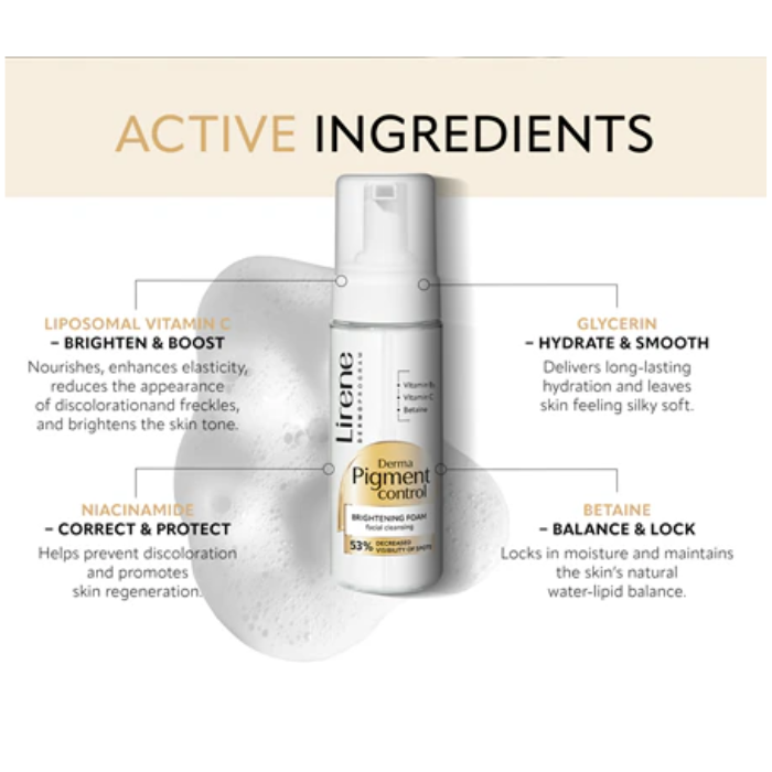 Lirene Derma Pigment Control Brightening Foam 150ml