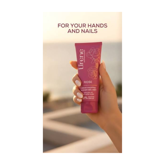Lirene Rose Intense Nourishing Hand And Nail Cream 75ml