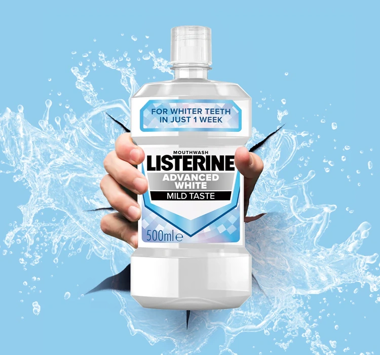 Listerine Advanced White Milder Taste Mouthwash 500ml