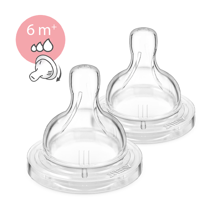 Love Baby Anti-Colic Silicone Teats Fast Flow 2s