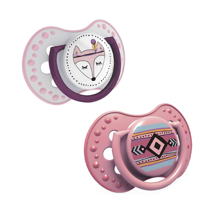 Lovi Dynamic Soother Silicone 6-18 m (2 pcs)  Indian Summer Girl