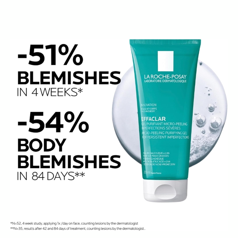 La Roche Posay Effaclar Micro-Peeling Face and Body Cleanser 200 ml