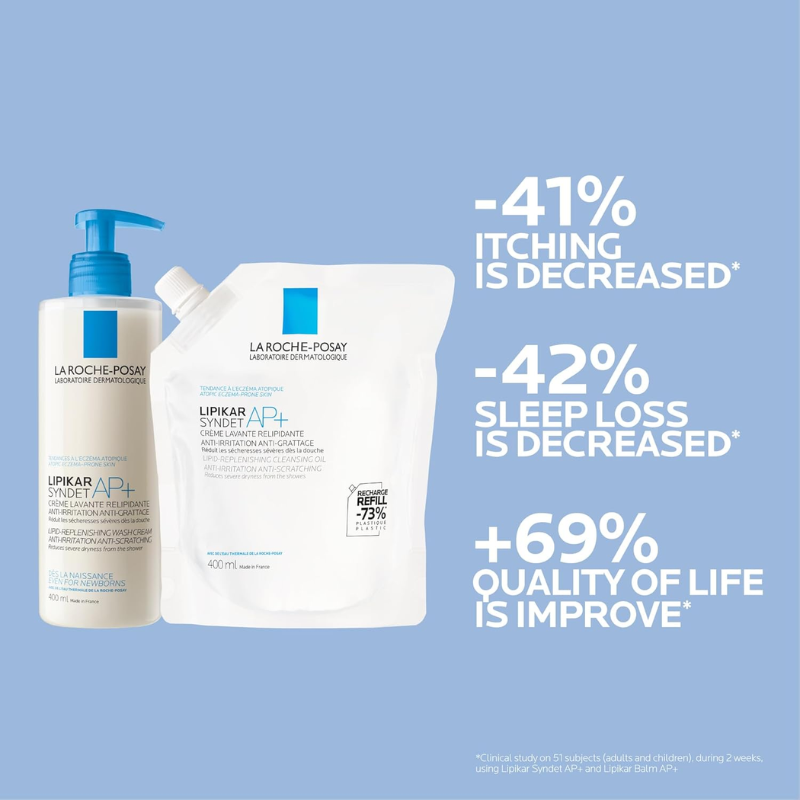 La Roche Posay Lipikar Syndet Ap+ Wash Cream Refill 400ml