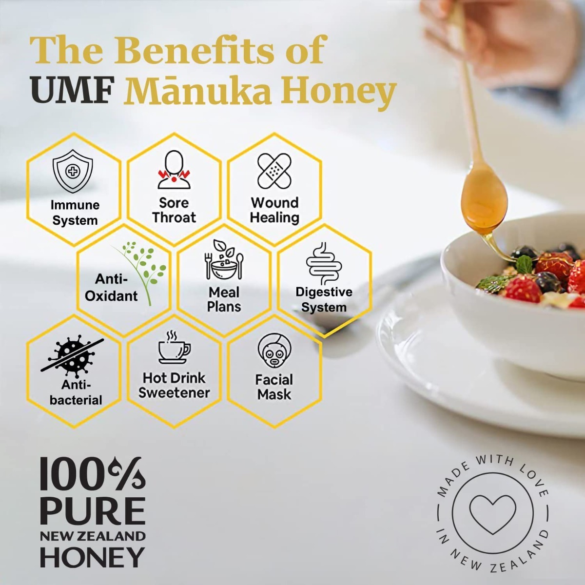 Manuka Honey 100% Pure New Zealand UMF20+ MGO826+ 250g