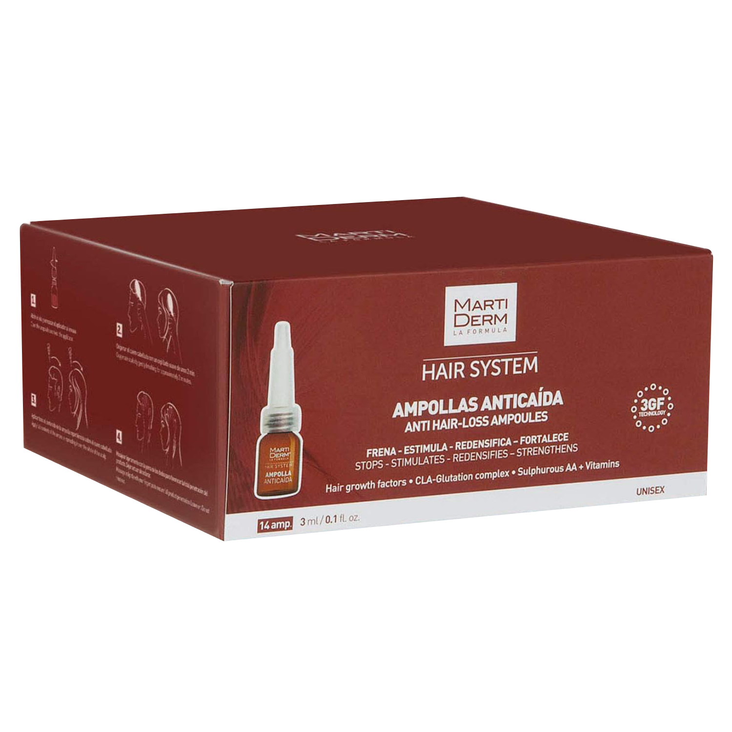 Martiderm Hair System 3gf Ampollas Anti-Hair Loss (3ml X 14