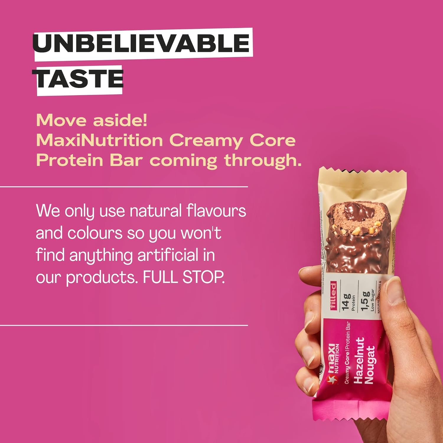 Maxi Nutrition Bar Hazelnut & Nougat 45g Box of 12 pcs
