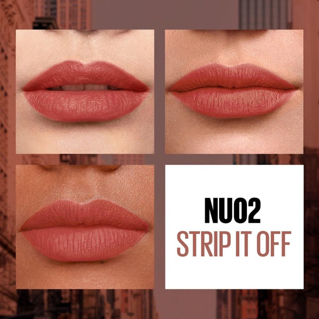 Maybelline New York Sensational Liquid Matte NU02 Strip it Off