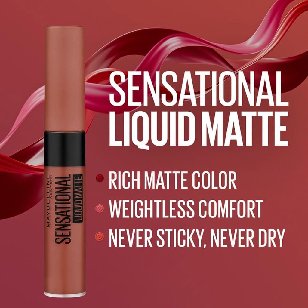 Maybelline New York Sensational Liquid Matte NU02 Strip it Off