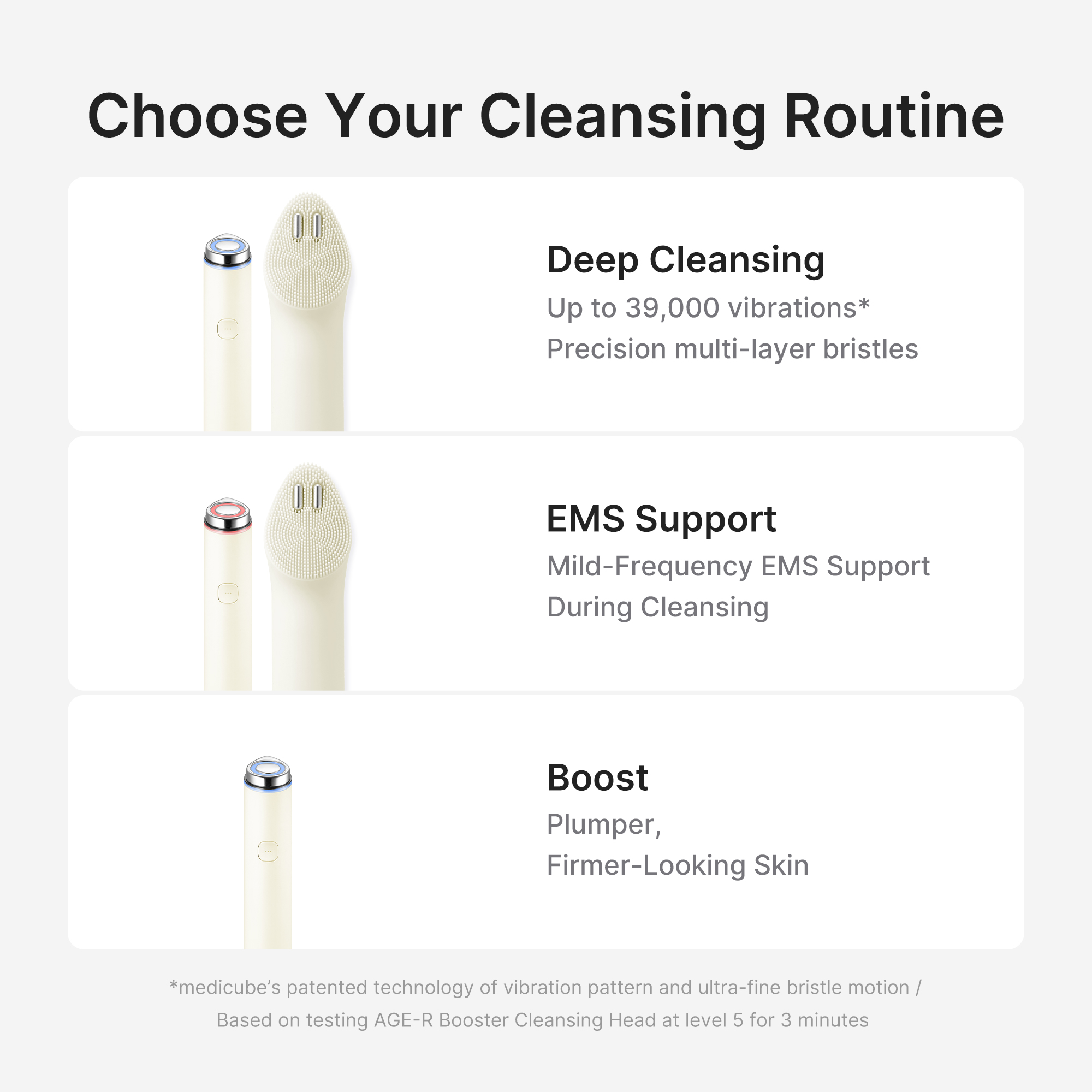 Medicube AGE-R Booster Cleansing Device Head Beige