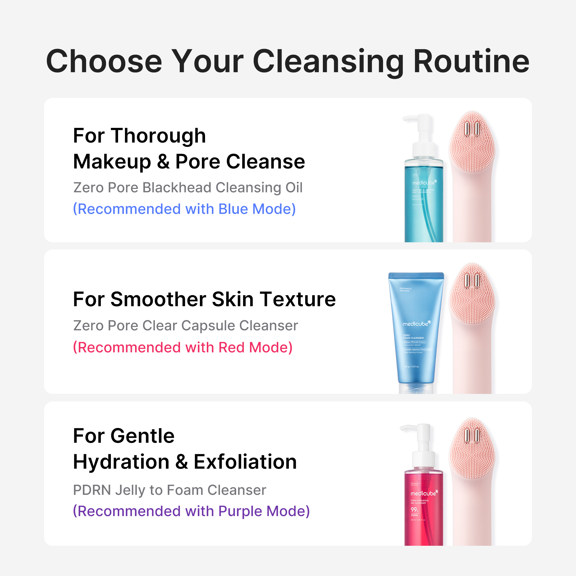 Medicube Age-R Booster Cleansing Device Head Pink