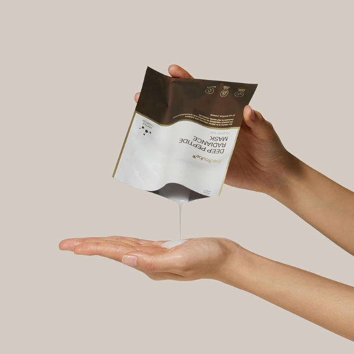 Medicube Deep Peptide Radiance Mask Sheet 27ml, Peptide Elasticity, Hydration & Glow Care, 1 Sheet