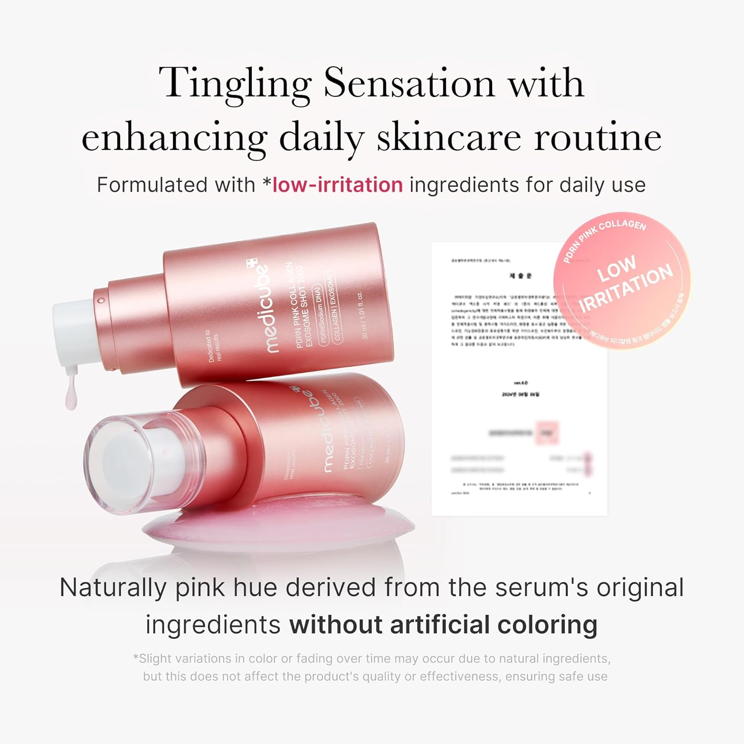 Medicube PDRN Pink Exosome Shot 2000 Serum, Micro-Needling Glow Care with Salmon, 30ml
