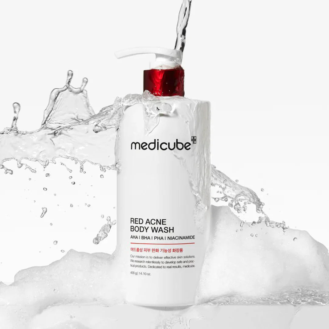 Medicube Red Acne Body Wash, Low pH Foaming Cleanser for Breakouts and Sensitive Skin, 400ml