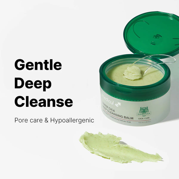 Medicube Super Cica Deep Cleansing Balm, Vegan Makeup Remover and Gentle Deep Cleanser, 100ml