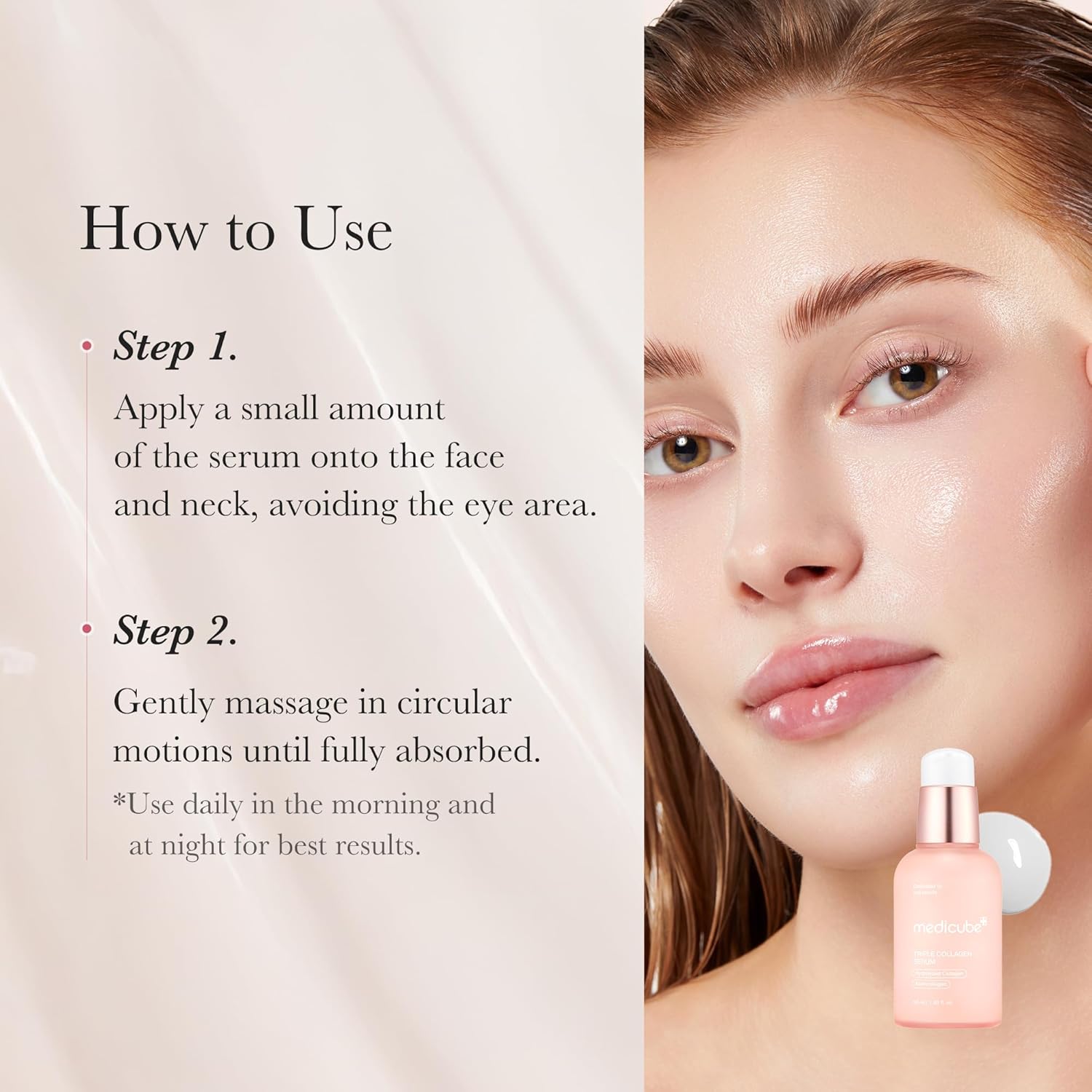 Medicube Triple Collagen, Glass Glow, Firming and Elasticity Boost Serum, 55ml