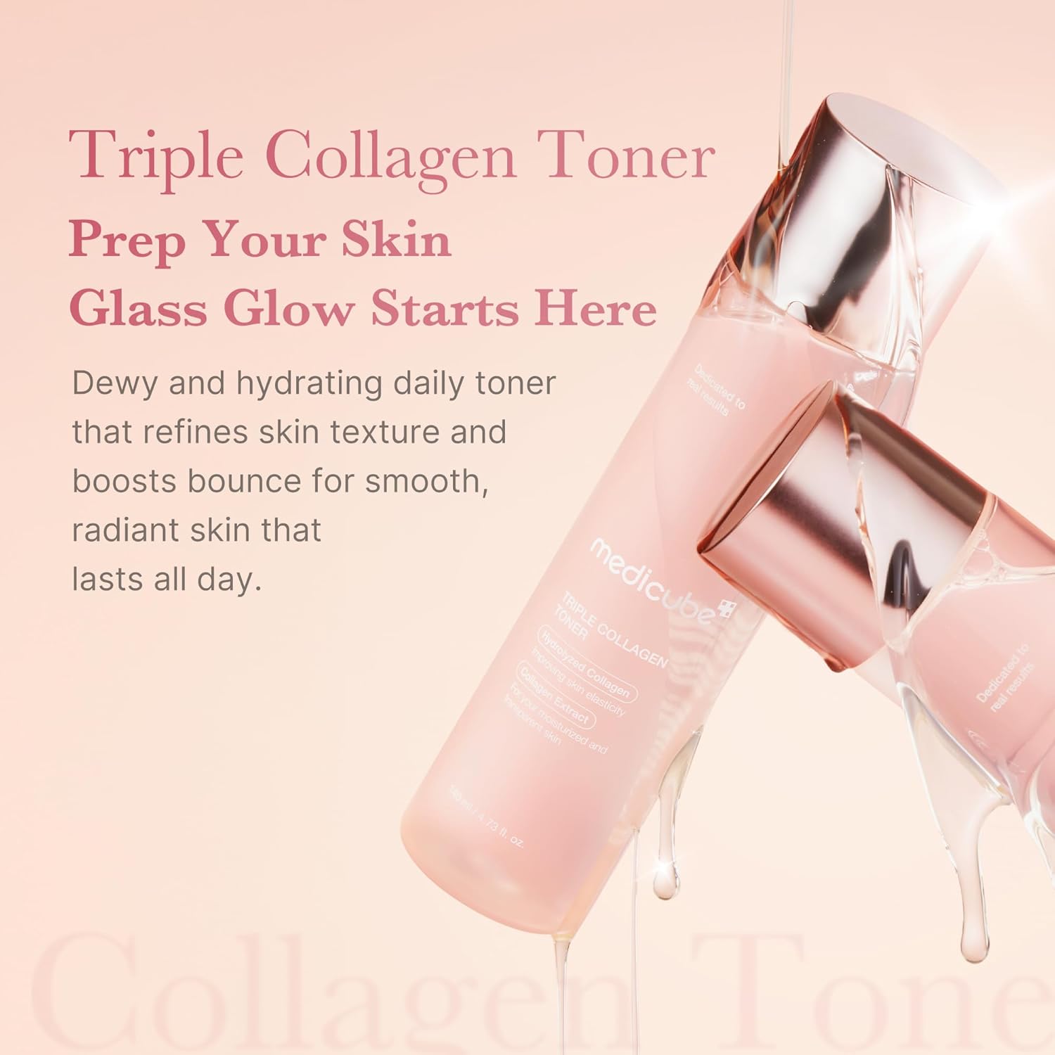 Medicube Triple Collagen Toner, Deep Hydration, Firming and Glow Boosting, 140ml