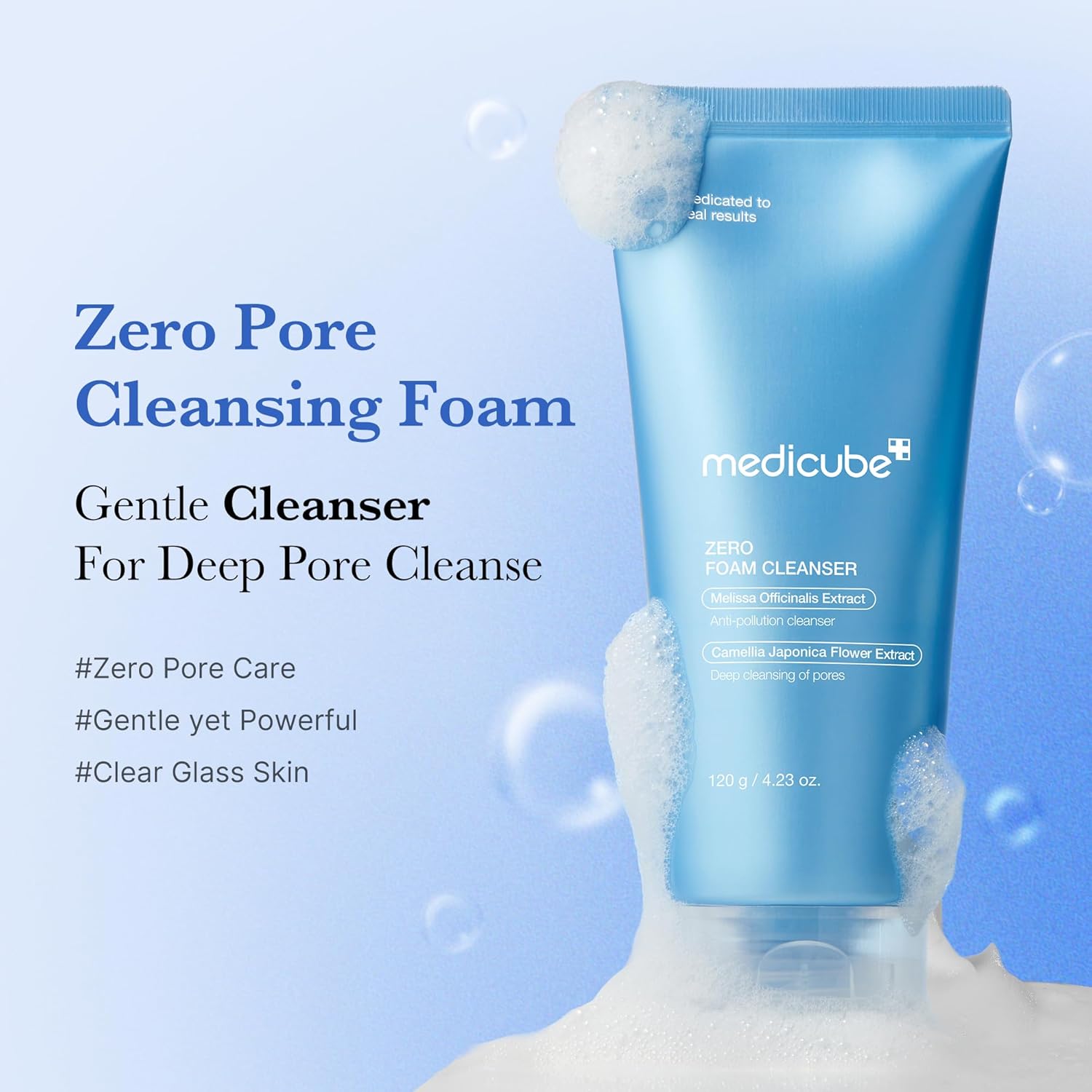 Medicube Zero Foam Cleanser, Microdust Deep Cleanse, Low-Irritation Pore Care Face Wash, 120ml
