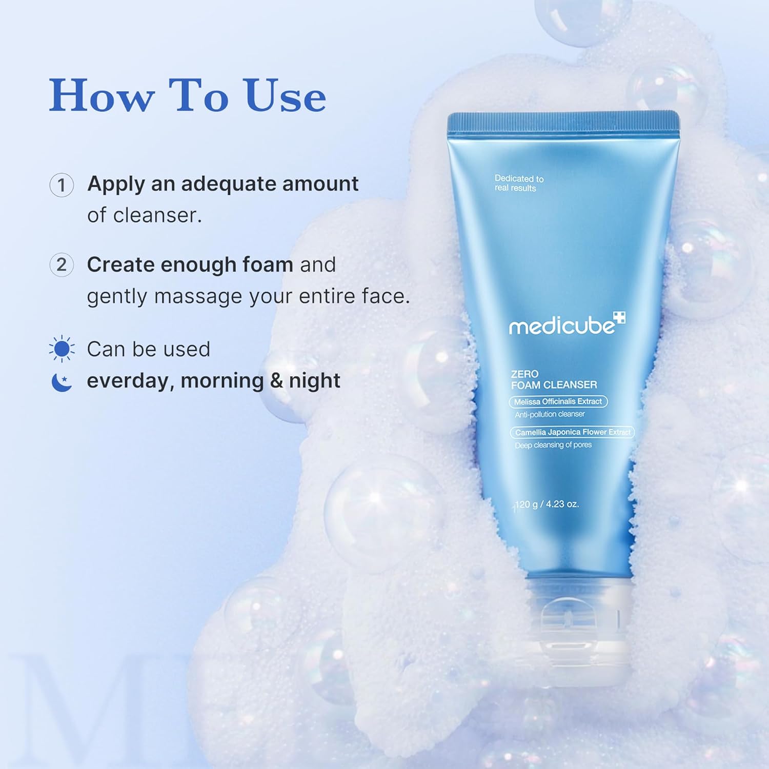 Medicube Zero Foam Cleanser, Microdust Deep Cleanse, Low-Irritation Pore Care Face Wash, 120ml
