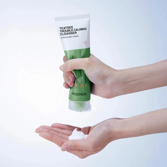 Mediheal Teatree Trouble Calming Cleanser, Gentle Daily Foam for Sensitive and Acne-Prone Skin - 120ml