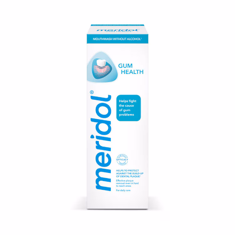 Meridol Gum Health Mouthwash, Alcohol-Free Fluoride Rinse for Plaque and Sensitive Gum Care, 100ml