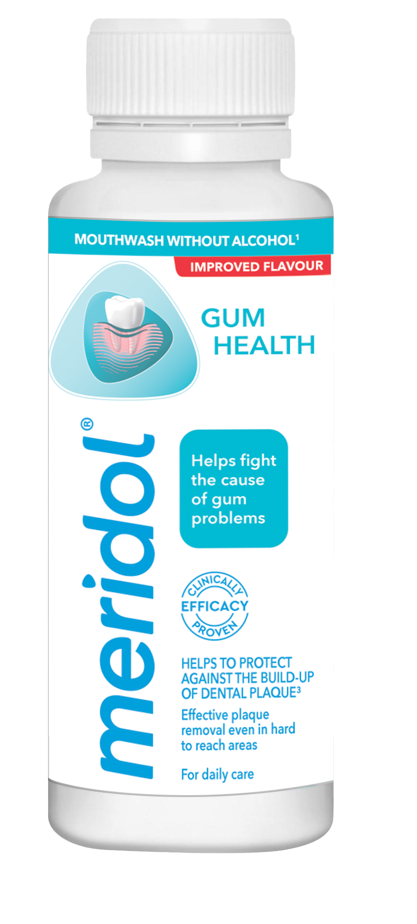 Meridol Gum Health Mouthwash, Alcohol-Free Fluoride Rinse for Plaque and Sensitive Gum Care, 100ml