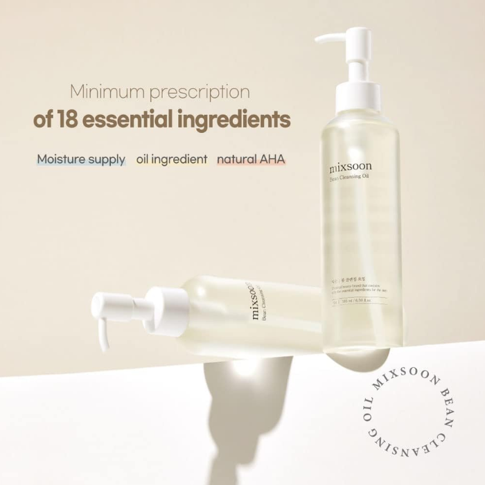 Mixsoon Bean Cleansing Oil, Fast-Emulsifying, Hydrating, Fresh, Irritation-Free Deep Cleanser - 195ml