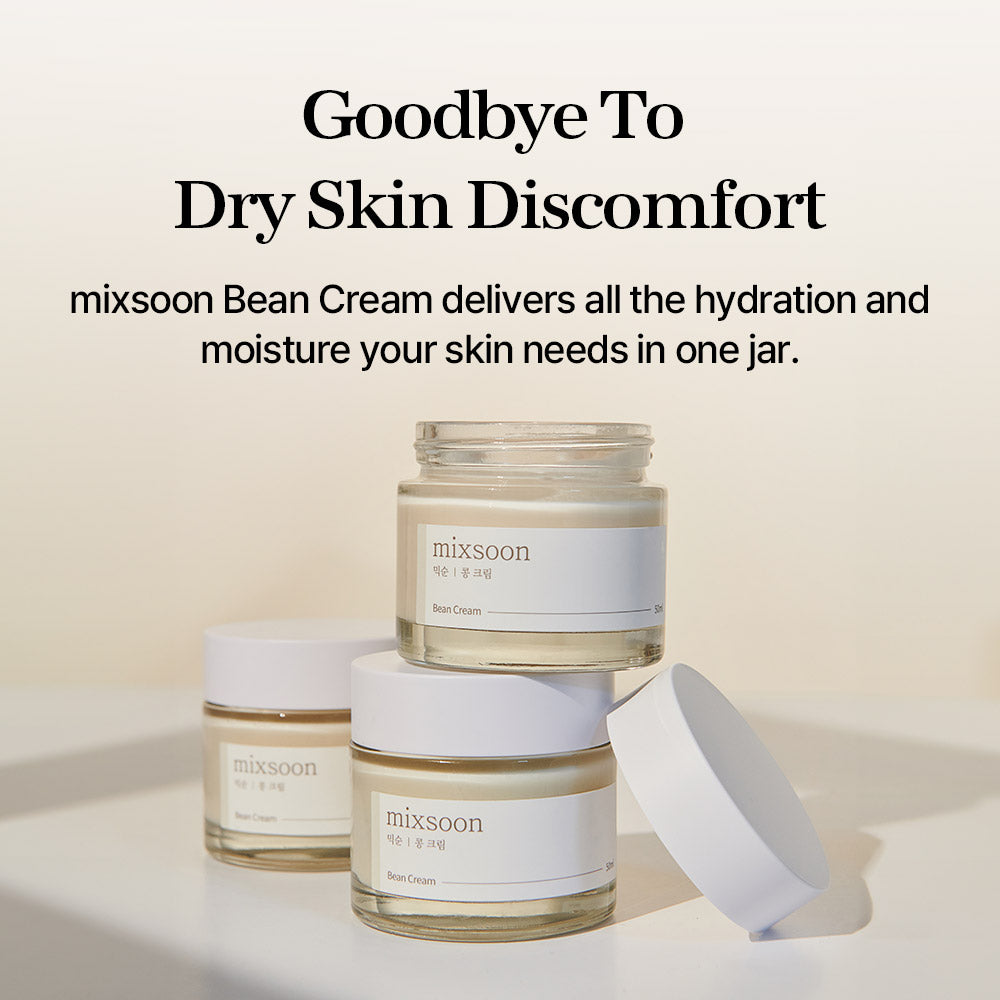 Mixsoon Bean Cream, Fermented Nutrient Moisturizer for Deep Hydration, Barrier Care, and Radiant Skin - 50ml